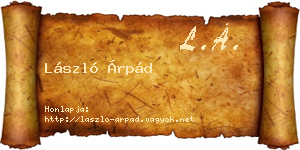 László Árpád névjegykártya