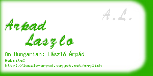 arpad laszlo business card